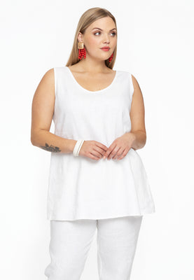 Singlet LINEN - white  - #1