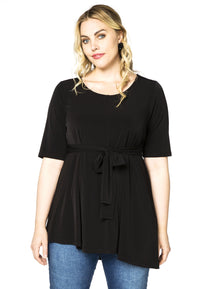 Shirt asym bottom DOLCE - black - #1