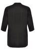 Blouse asymmetric ruffled LINEN - black  - #5