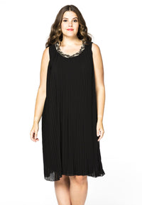 Dress plissé VOILE - black - #1