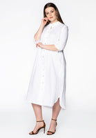 Blouse long ruffled LINEN - white - #2