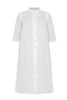 Blouse long ruffled LINEN - white  - #4