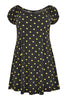 Tunic puckered shoulder DOTS - black  - #4