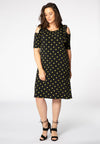 Dress cold shoulder DOTS - black - #2