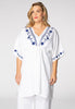 Blouse embroidered LINEN - white 