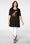 Tunic wide bottom Giraffe - black 