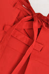 Dress tied back stretch cotton - red - #6