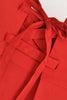 Dress tied back stretch cotton - red  - #6