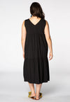 Dress stretch V-neck COTTON - black - #3