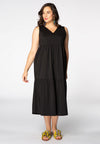 Dress stretch V-neck COTTON - black - #2