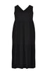 Dress stretch V-neck COTTON - black  - #4