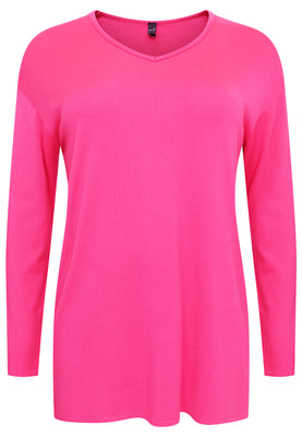 Pullover V basic - pink - #4