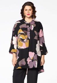 Blouse SELENA pointy hem - black - #1