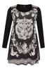 Tunic tiger wide bottom - black  - #4