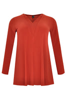 Tunic DOLCE flare v-neck - orange - #4