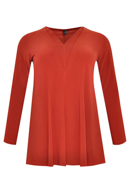 Tunic DOLCE flare v-neck - orange  - #4