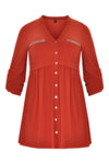 Tunic DOLCE chestpockets - orange - #4