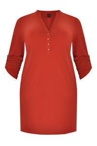 Tunic DOLCE grandad collar - orange - #4