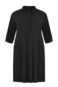 Dress INTERLOCK collar - black - #4