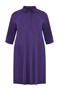 Dress INTERLOCK collar - purple - #4