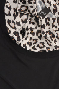 Tunic DOLCE wide bot leopard - black - #5