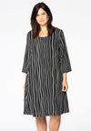 Dress wide bottom WAVE - black