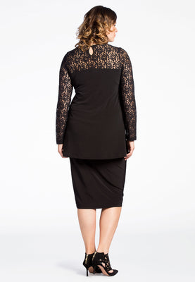 Tunic DOLCE flare lace - black  - #3