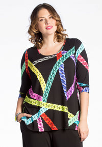 Top NEON CHAINS A-line - black - #1