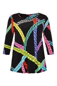 Top NEON CHAINS A-line - black - #4