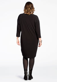 Dress DOLCE v-neck button - black - #3