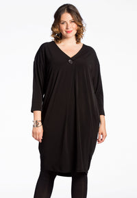 Dress DOLCE v-neck button - black - #1