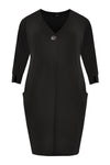 Dress DOLCE v-neck button - black - #4
