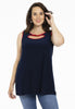 Tunic flare contrast DOLCE - blue