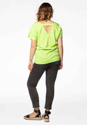 Top double v-neck - green  - #3