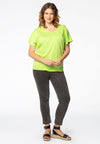 Top double v-neck - green 