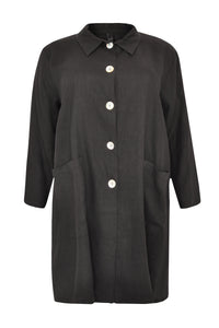 Jacket pockets LINEN - black - #4