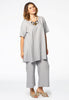 Tunic wide bottom LINEN - grey  - #2