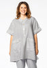 Tunic polo collar LINEN - grey 