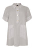 Tunic polo collar LINEN - grey - #4