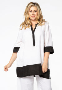 Tunic colourblock LINEN - black - #1