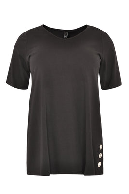 Tunic flare eyelet slit - black  - #4