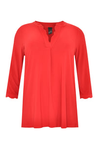 Tunic wavy placket DOLCE - red - #4