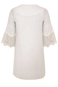 Dress lace cuffs LINEN - white - #3