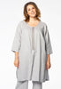 Tunic beaded placket LINEN - grey 