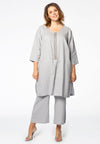 Tunic beaded placket LINEN - grey - #2