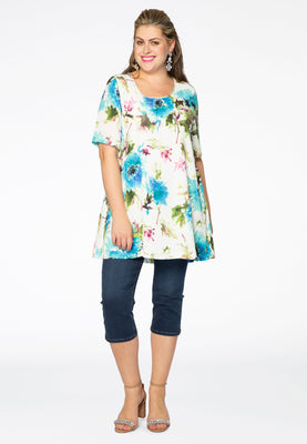 Tunic wide bottom CORNFLOWER - multi - #2