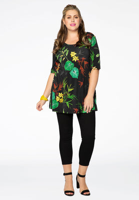 Tunic flare TROPICAL - white  - #2