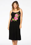 Dress spaghetti rose DOLCE - black 