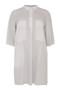 Dress POPLIN - white - #4