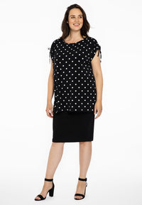 Tunic shoulder string DOTS - black - #2